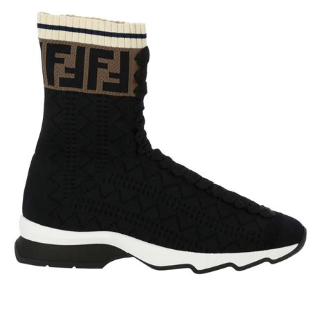 fendi sneakers shoes women's|Fendi knit high top sneakers.